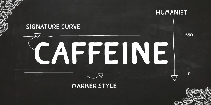 Beispiel einer Caffeine-Schriftart